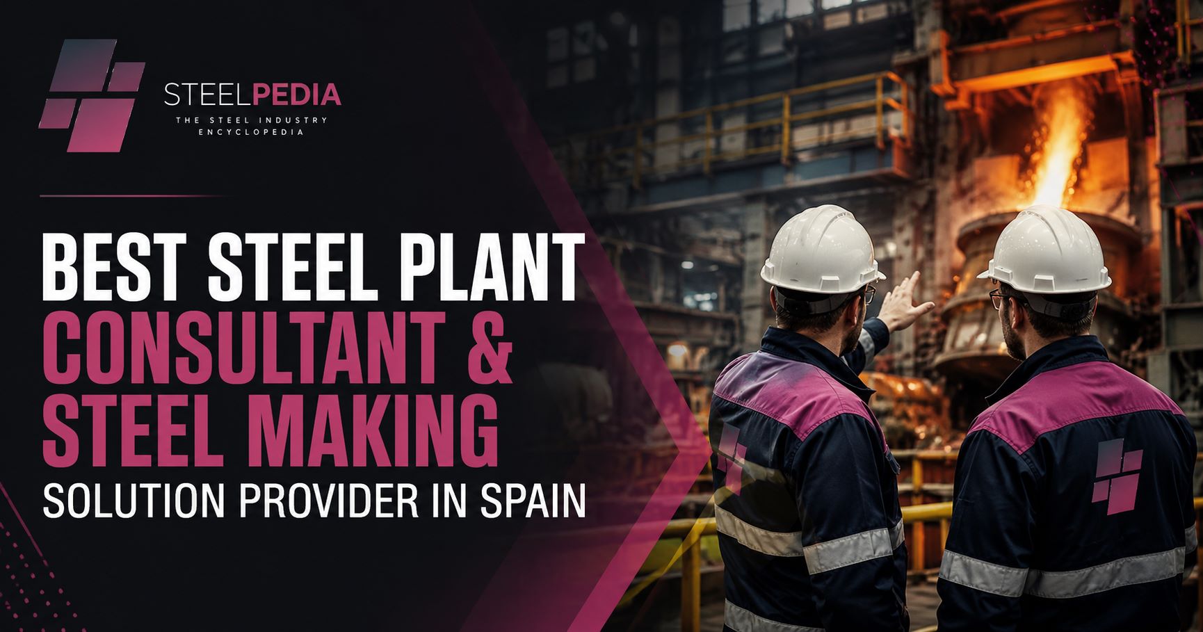 Steelopedia steel plant consulting services in Spain with steel manufacturing experts inspecting modern steel plant operations and steel making solutions.